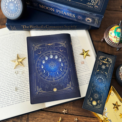 月の満ち欠け・12星座（ギャラクシー） ブックカバー・手帳カバー（A6