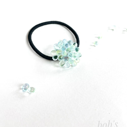 glass beads hair gom＊mix aquamarine green 4枚目の画像