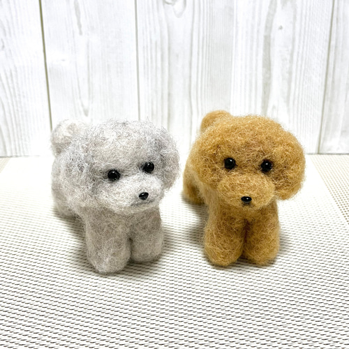 2体注文専用】【受注製作】♡羊毛フェルト トイプードル ミニ 2体注文専用】【受注製作】♡羊毛フェルト トイプードル ミニ