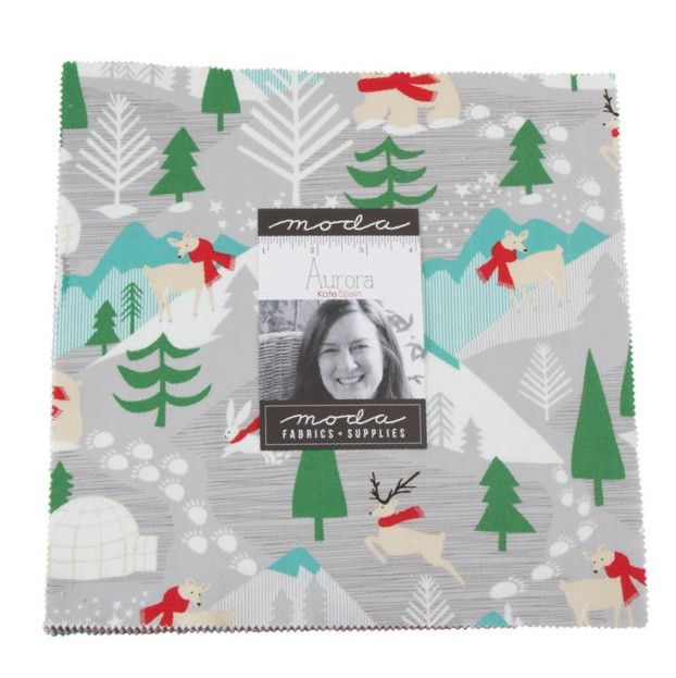 「Aurora」レイヤーケーキ moda 生地 カットクロス クリスマス Kate Spain