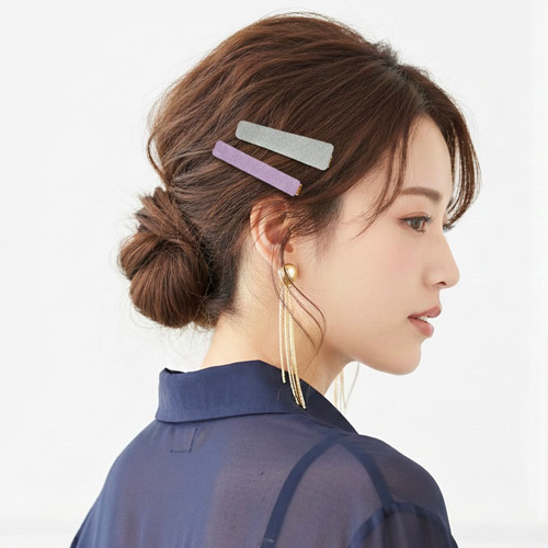 ♥️100 【2点で800円】 レザー ヘアクリップ ② ／ ヘアピン 本革