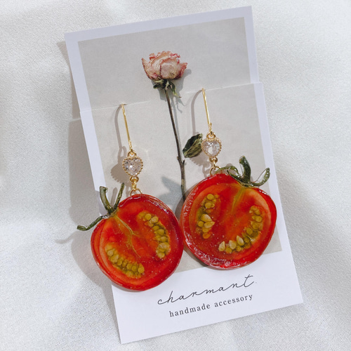 本物の トマトピアス♡ ピアス（フック・チェーン） charmant 通販 ピアス