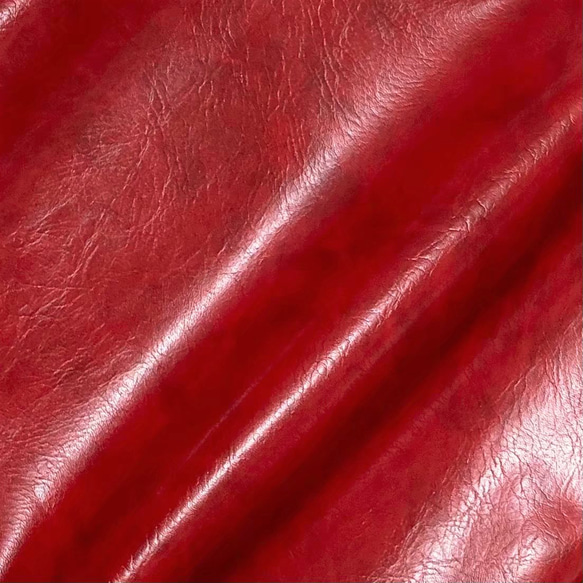 定番アンティーク レッド 合皮レザー クッションカバー 45×45㎝ ファスナー付 赤 2枚目の画像