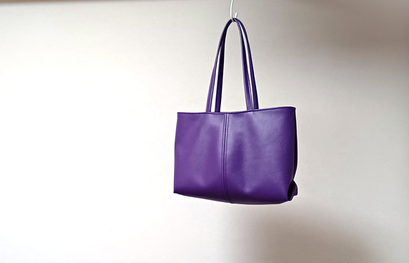 パープルのふわりトートバッグ「Creema限定」 トートバッグ asa 通販