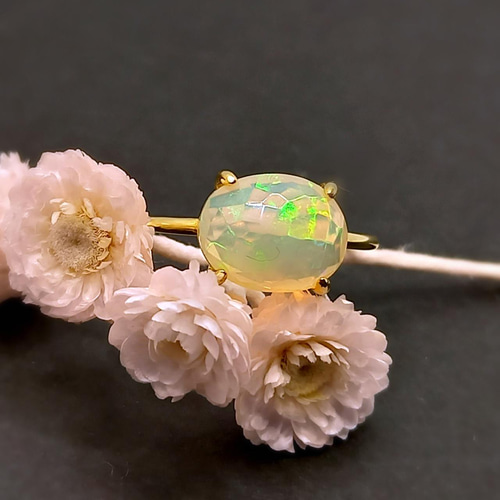 SV925 エチオピアオパール リング 11号