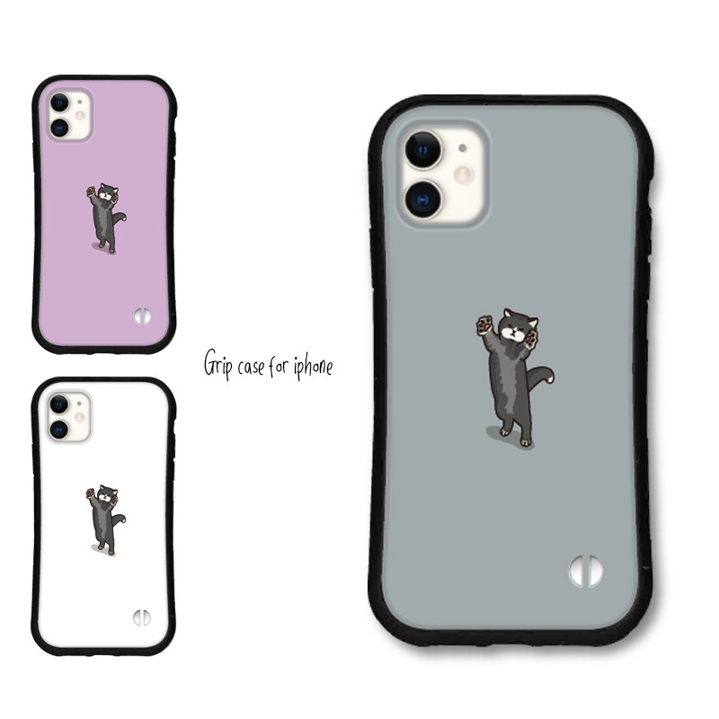 バンザイ猫 iPhone14 13 12 pro mini se iface型 スマホケース カバー