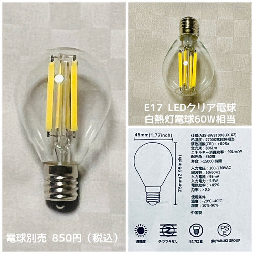 シーリングライト 照明 Leaf/CBG ガラス ランプシェード E17