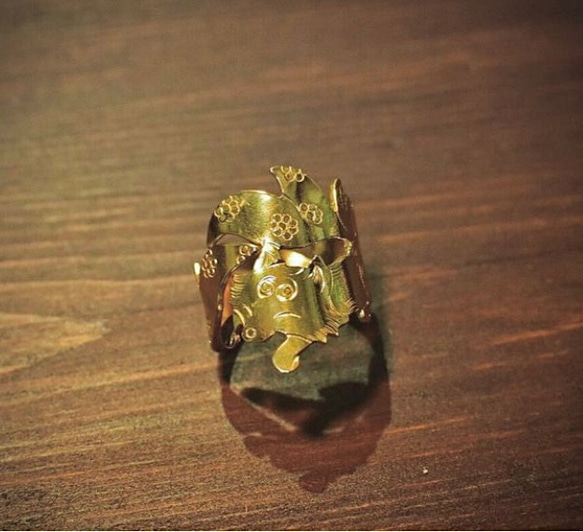 受注制作＊九尾の狐のコンちゃんリング 指輪・リング 真鍮工房Rama