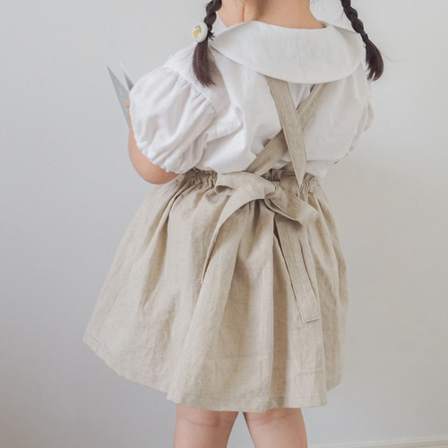 サスペンダースカート(ナチュラル) ｜70サイズ 80サイズ 90サイズ 100