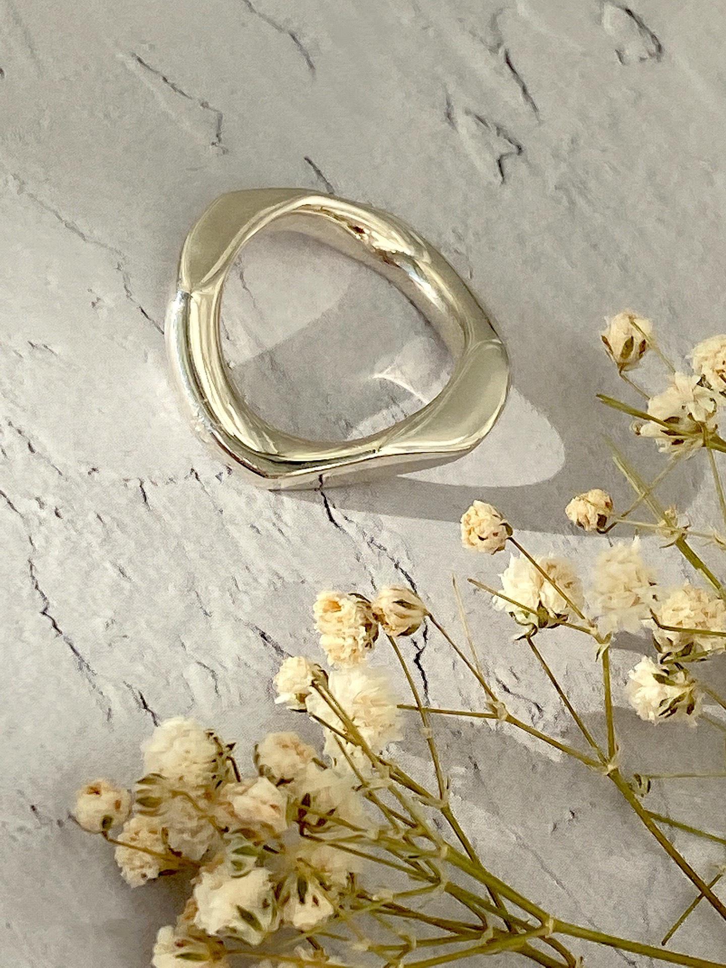 非定型鏡面カットシルバーリング RG54