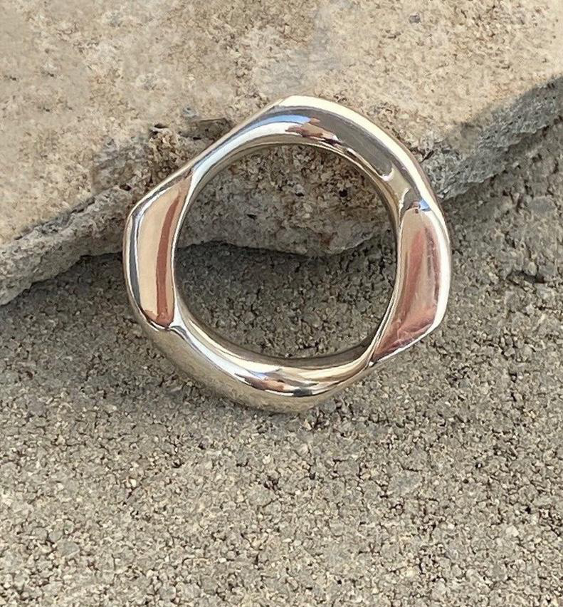 非定型鏡面カットシルバーリング RG54