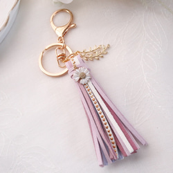 カメリア／リーフ タッセルチャーム✩バッグチャーム バッグチャーム