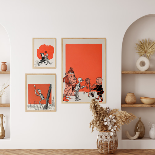 NO.201】オズの魔法使いイラストアートポスター☆レトロポップモダン