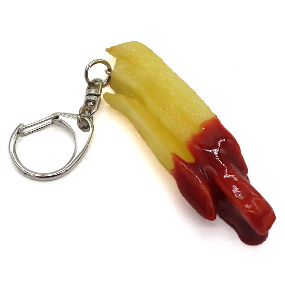 食べちゃいそうな フライドポテト 食品サンプル キーホルダー ストラップ 9枚目の画像