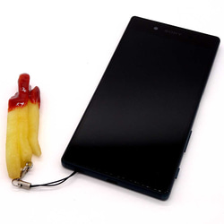 食べちゃいそうな フライドポテト 食品サンプル キーホルダー ストラップ 3枚目の画像