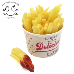 食べちゃいそうな フライドポテト 食品サンプル キーホルダー ストラップ 4枚目の画像