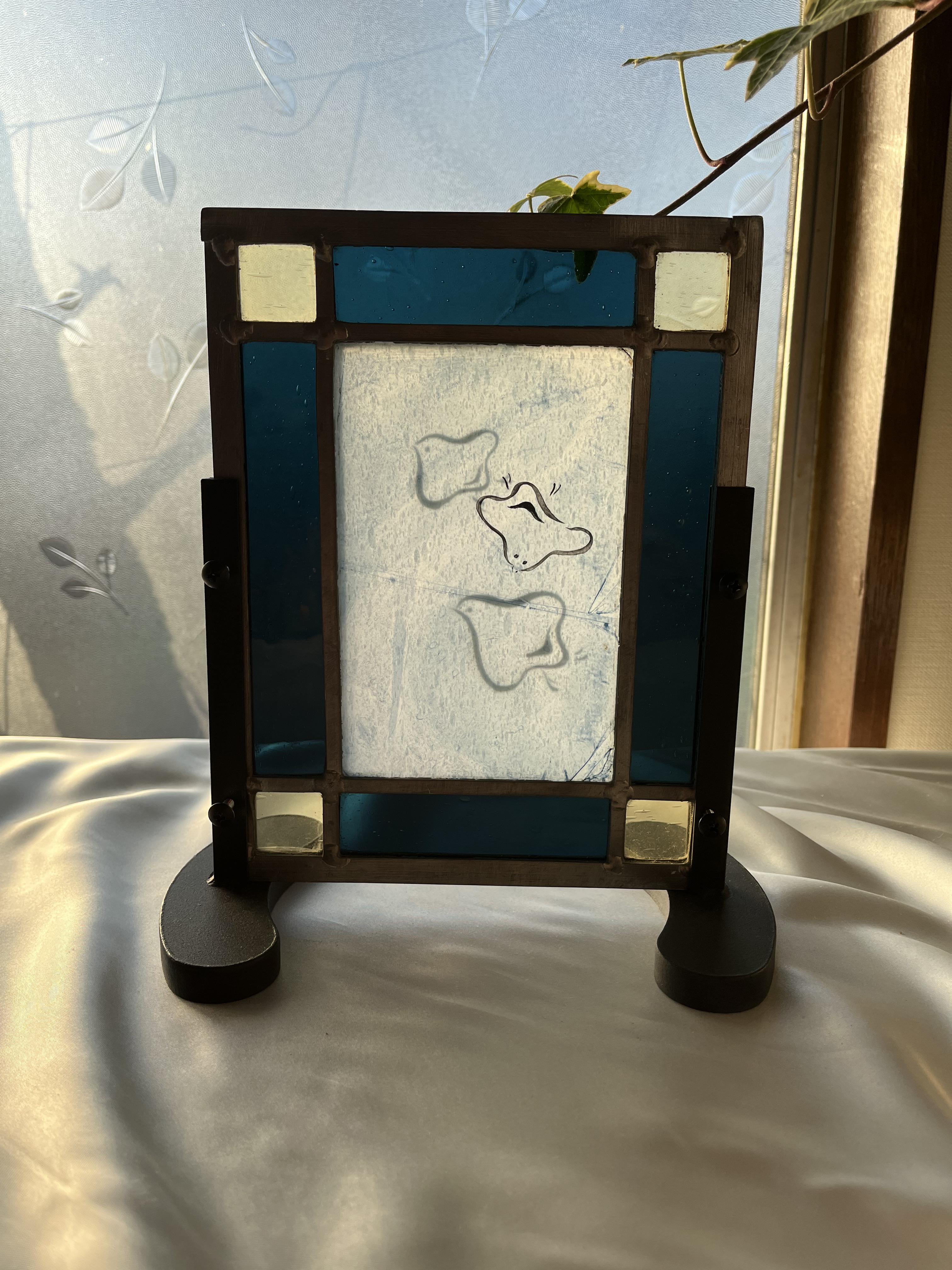 絵付けステンドグラスパネル～CHIDORI