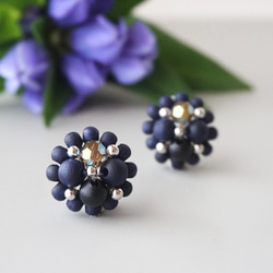 Kinonukumori 耳環/海軍藍/定制 第1張的照片