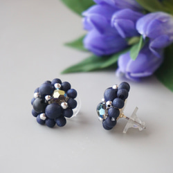 Kinonukumori 耳環/海軍藍/定制 第11張的照片