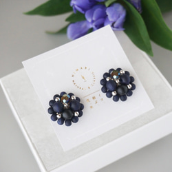 Kinonukumori 耳環/海軍藍/定制 第7張的照片