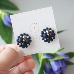 Kinonukumori 耳環/海軍藍/定制 第4張的照片