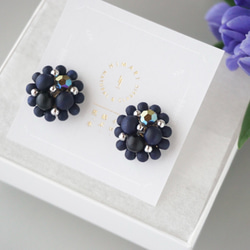 Kinonukumori 耳環/海軍藍/定制 第8張的照片
