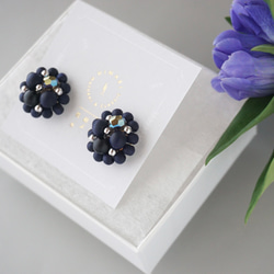 Kinonukumori 耳環/海軍藍/定制 第3張的照片