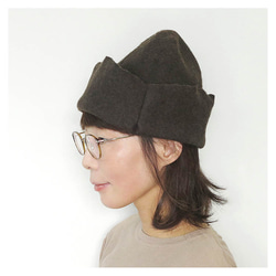 秋冬向け　フェルトで作った自由な帽子　～ブレイバーキャップ～ 4枚目の画像