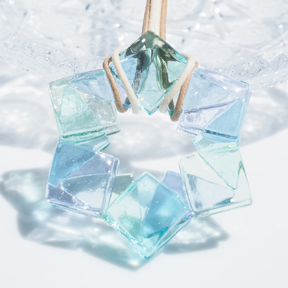 [特別] 水晶玻璃“水晶[Mai]”項鍊 第7張的照片