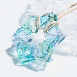 [特別] 水晶玻璃“水晶[Mai]”項鍊 第6張的照片