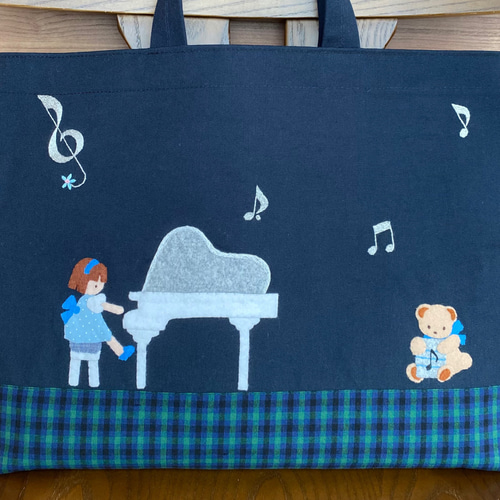 ファミリア　レッスンバッグ　手刺繍　ピアノ　希少 0432068000249cl_75?$VS_1500$