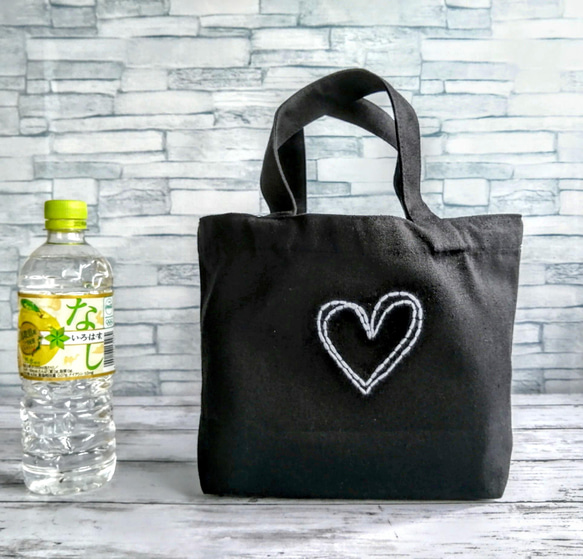 spica 黒地×白刺繍　稲穂　トートバッグ spica 黒地×白刺繍 稲穂 トートバッグ