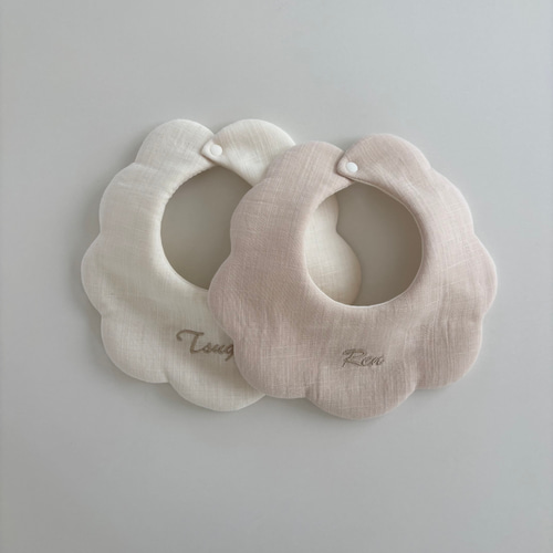 【オーダー停止中】オーガニックコットン もくもくスタイ 名入れスタイ 名入れ込み］8カラー もくもくスタイ ＊出産祝い＊ベビーギフト