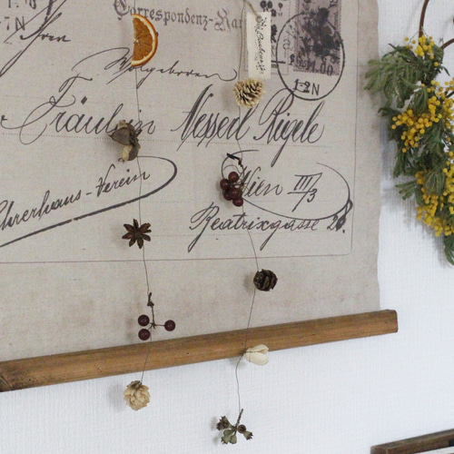 木ノ実のガーランド studio CLIP インテリア LED赤い実ガーランド「CHRISTMAS 2024