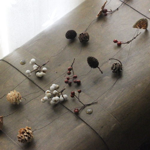 実りの秋 木の実ガーランド ドライフラワー petit chocolat 通販