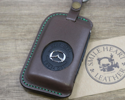 名入れ 無料 スマートキーケース マツダ 本革 CX-8 CX-5 等 100周年