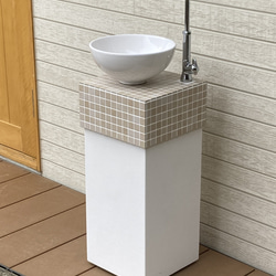 テラス シンク ノベレッタ》 小さなガーデンシンク 玄関先手洗い