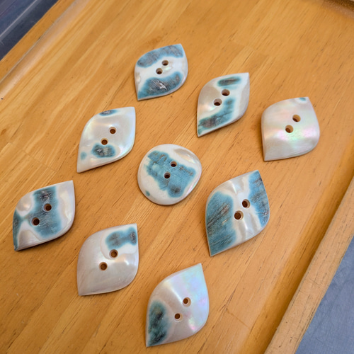 夜光貝磨きアクセサリー作りキット ✳【 ヘアゴム 】 キット 夜光貝