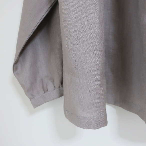 適合秋冬的結實厚實的亞麻布 ❣ 褶皺較多的罩衫（亞麻布/全4色） 第12張的照片