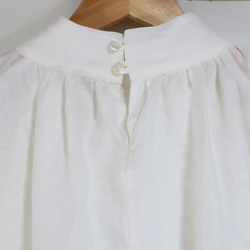 適合秋冬的結實厚實的亞麻布 ❣ 褶皺較多的罩衫（亞麻布/全4色） 第8張的照片