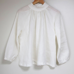 適合秋冬的結實厚實的亞麻布 ❣ 褶皺較多的罩衫（亞麻布/全4色） 第7張的照片