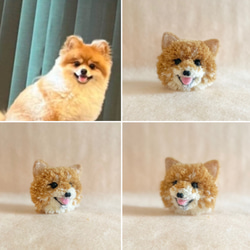 犬のうちの子ポンポンチャーム（お顔だけ）　　 ポメラニアン ヨークシャテリア　ダックス シュナウザー チワワ コーギー 6枚目の画像