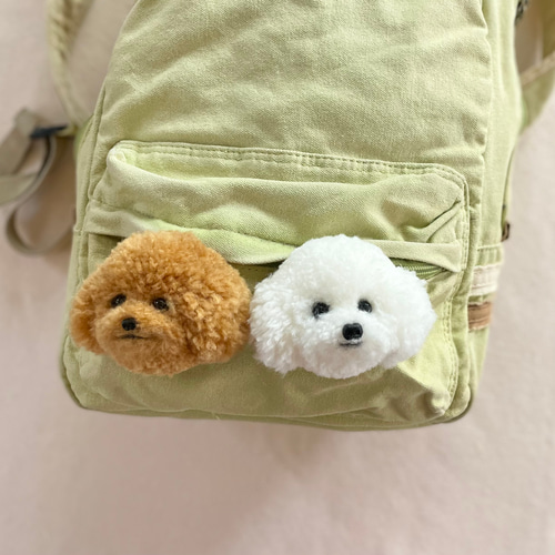 犬のうちの子ポンポンチャーム（お顔だけ） ポメラニアン ヨークシャ