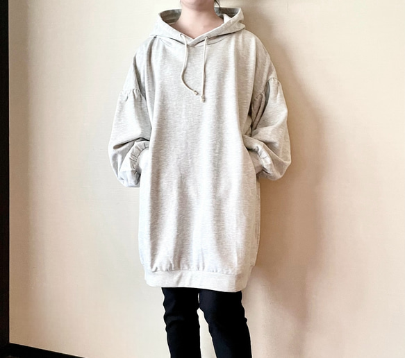 ゆるダボ BIGシルエットロングパーカー ソフト裏毛スウェット
