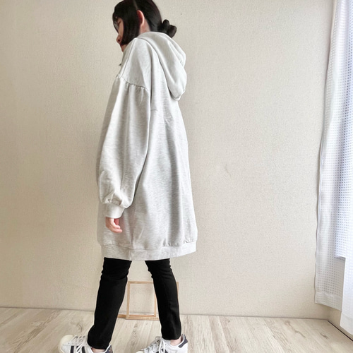 ゆるダボ BIGシルエットロングパーカー ソフト裏毛スウェット