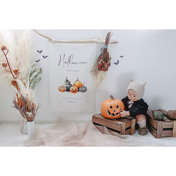 Halloween tapestry / pumpkin | タペストリー | ハロウィン | かぼちゃ 9枚目の画像