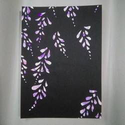 【切り絵】原画　B5サイズ　 Wisteria flowers 1枚目の画像