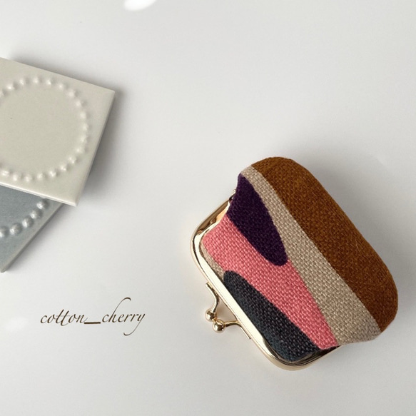 がま口財布【waterfall】ミナペルホネン ちょこんと手のひらサイズ