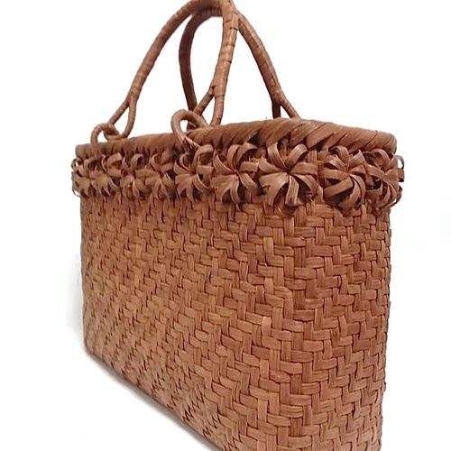 山葡萄バッグ(一段立体花)