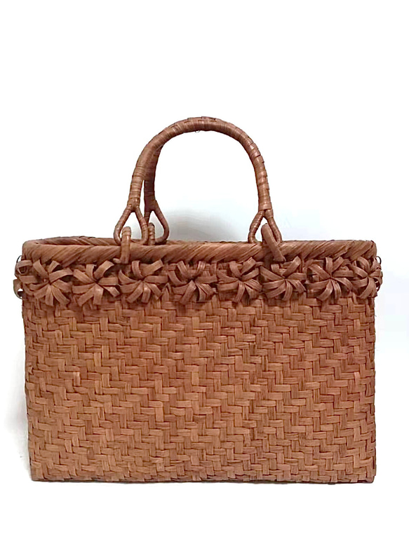 山葡萄バッグ(一段立体花)